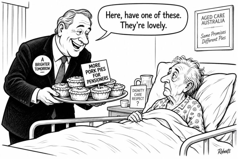 The salty senior's topic about government funding of aged care